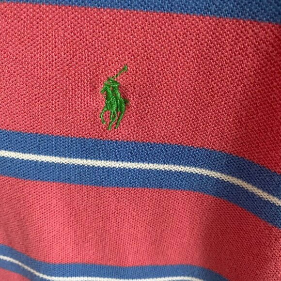POLO RALPH LAUREN Men Polo Shirt Classic Striped Cotton Classic Style Size S - Picture 4 of 6